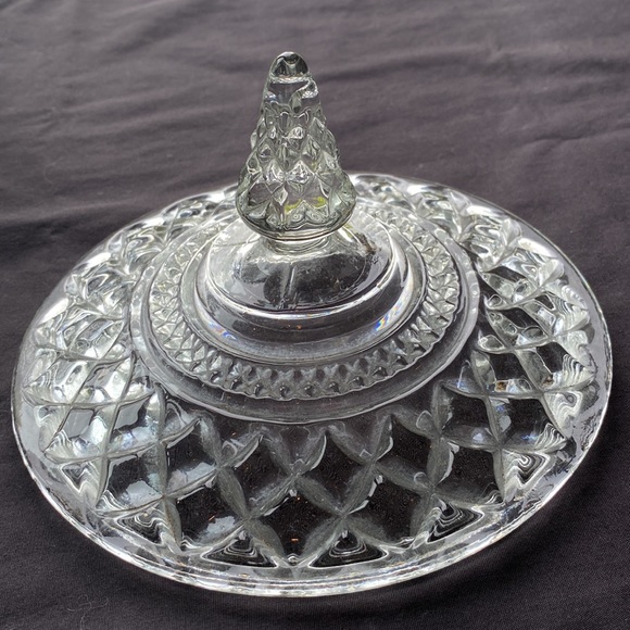 Vintage Anchor Hocking Wexford Pressed Glass Lidded Ice Bucket - Picture 5 of 8